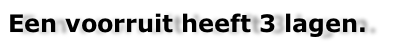 Een voorruit heeft 3 lagen.